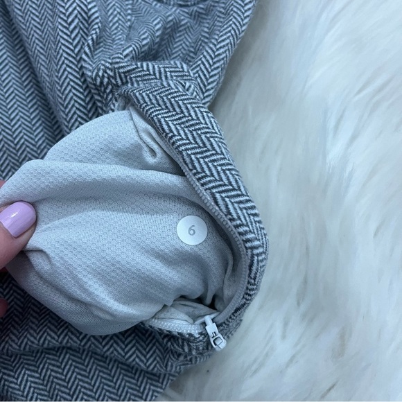 Lululemon Kanto Catch Me Gray Herringbone half Zip Jacket - Picture 7 of 8